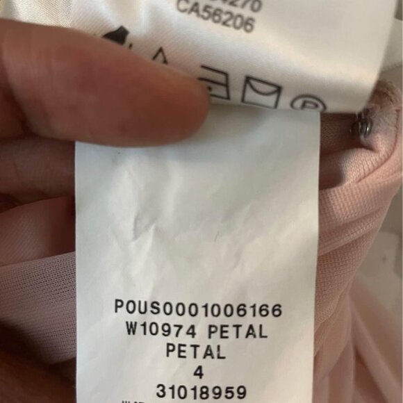 David’s Bridal mesh long bridesmaid dress with crisscross back - Picture 5 of 6